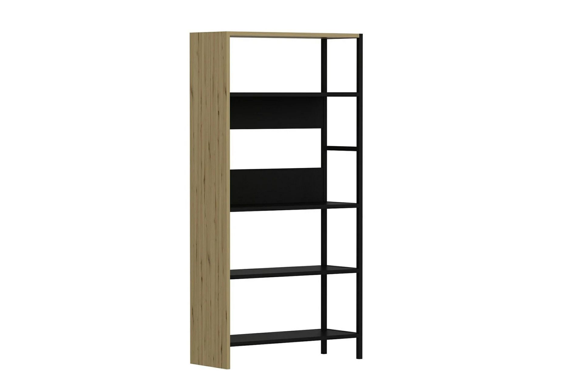 Tiran Bokhylle 90 cm - Antrasitt/Eik/Svart - Oppbevaring - Hyller - Bokhylle