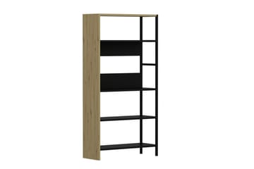 Tiran Bokhylle 90 cm - Antrasitt/Eik/Svart - Oppbevaring - Hyller - Bokhylle