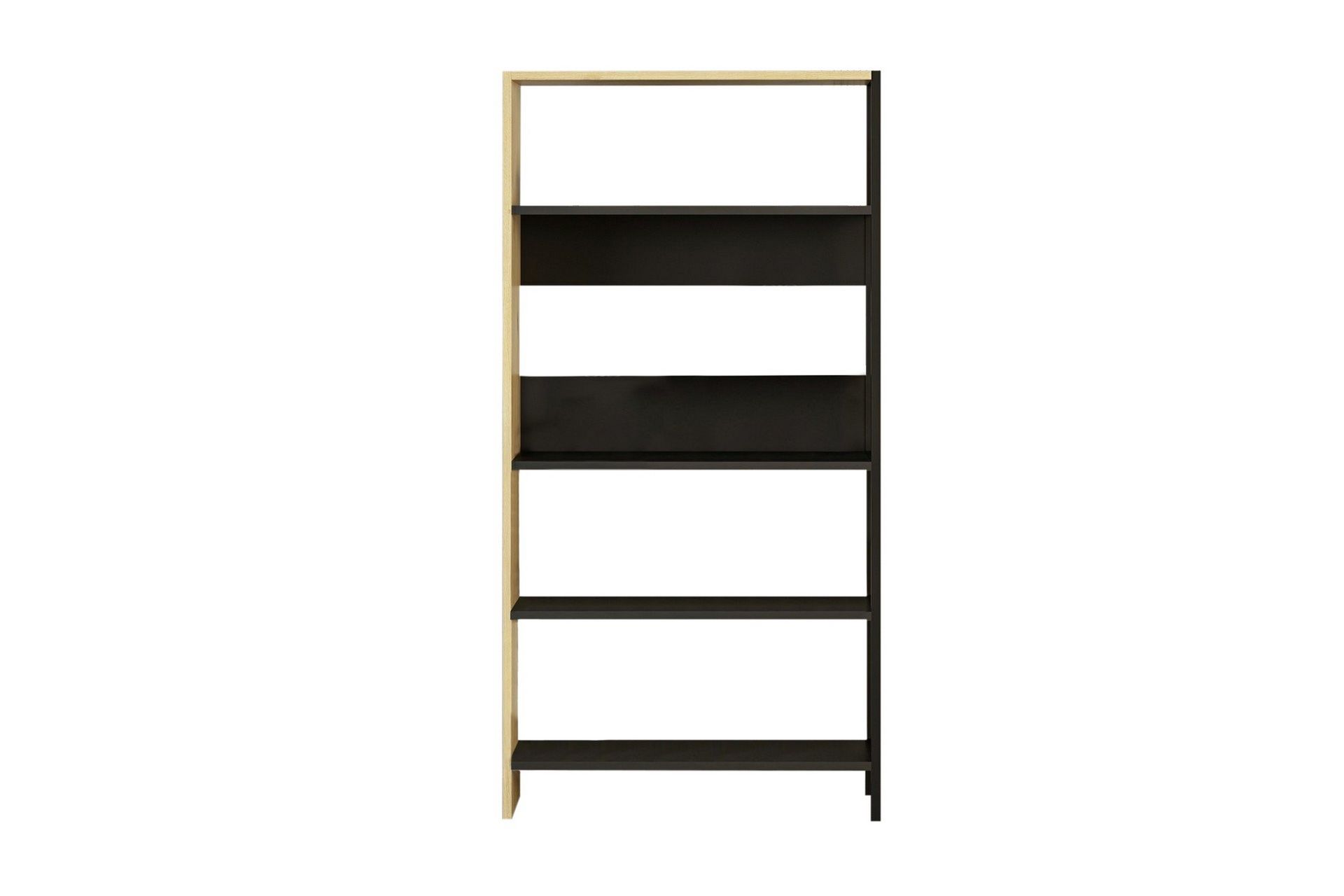 Tiran Bokhylle 90 cm - Antrasitt/Eik/Svart - Oppbevaring - Hyller - Bokhylle