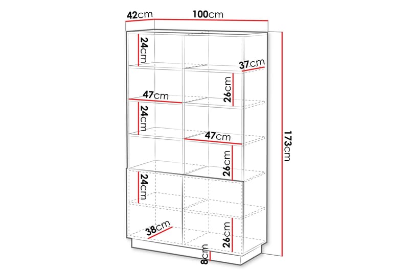 Torvalen Bokhylla 100 cm - Beige - Oppbevaring - Hyller - Bokhylle