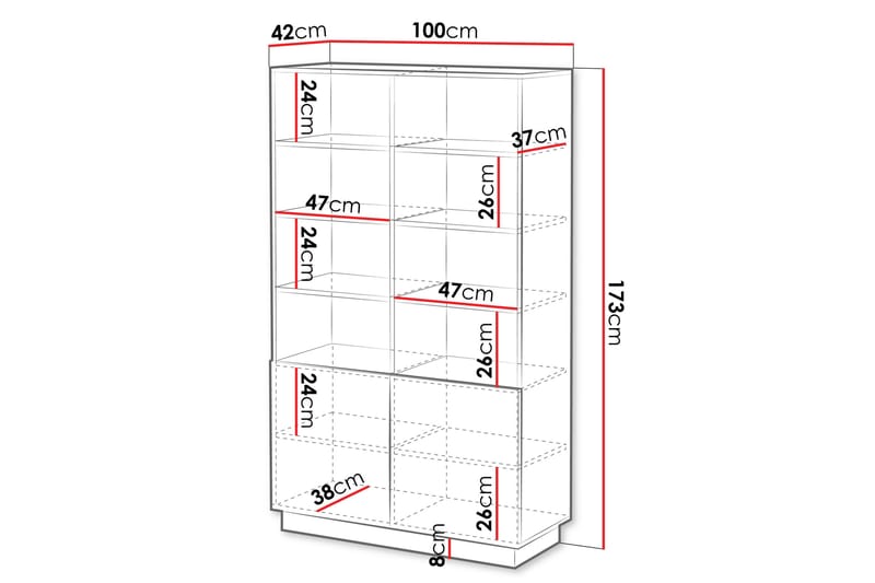 Torvalen Bokhylla 100 cm - Hvit - Oppbevaring - Hyller - Bokhylle