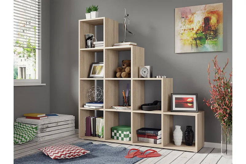 Triorana Bokhylle 139 cm - Beige - Oppbevaring - Hyller - Bokhylle