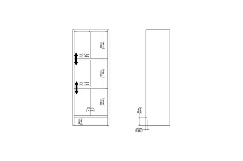 Trysil Bokhylle 40,6 cm - Brun - Oppbevaring - Hyller - Bokhylle