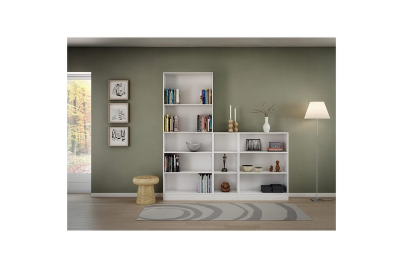 Trysil Bokhylle 79 cm - Hvit - Oppbevaring - Hyller - Bokhylle