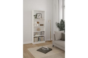 Trysil Bokhylle 79 cm i Malt Tre - Hvit - Oppbevaring - Hyller - Bokhylle