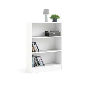 Trysil Bokhylle 79 cm med 2 Hyller i Malt Tre - Hvit - Oppbevaring - Hyller - Bokhylle