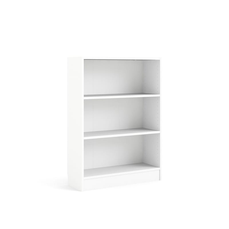 Trysil Bokhylle 79 cm med 2 Hyller i Malt Tre - Hvit - Oppbevaring - Hyller - Bokhylle