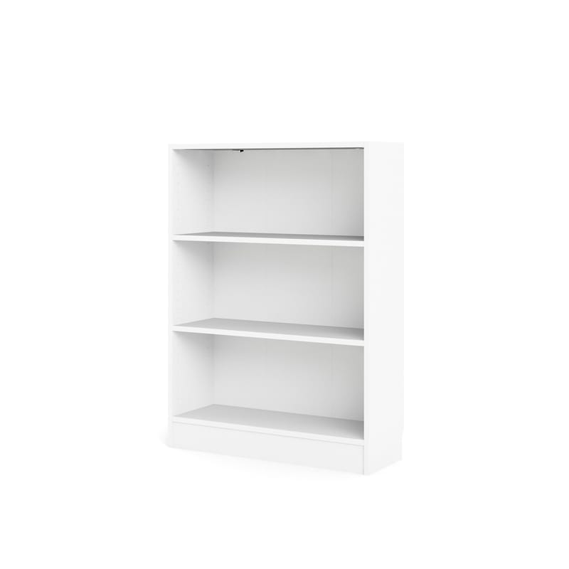 Trysil Bokhylle 79 cm med 2 Hyller i Malt Tre, Hvit
