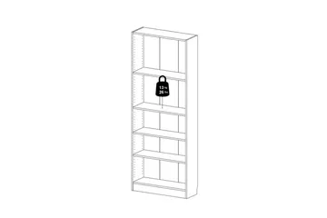 Trysil Bokhylle 79 cm - Natur - Oppbevaring - Hyller - Bokhylle