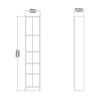 Trysil Bokhylle med 4 hyller 41x27x203 cm - Oppbevaring - Hyller - Bokhylle