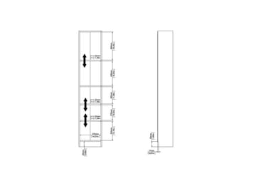 Trysil hylle 40,6x26,75 cm - Eikestruktur - Oppbevaring - Hyller - Bokhylle
