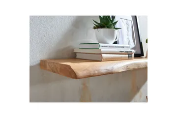 Tv-hylla Wohnling Vägghylla Wohnling träkant, massivt trä, flytande hylla, lantlig stil 100x26 cm - Oppbevaring - Hyller - Vegghylle