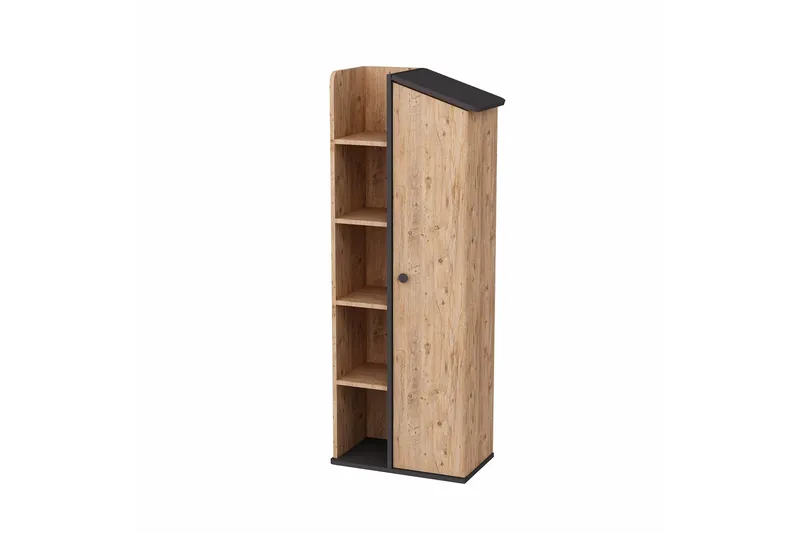 Valerin Bokhylle 60 cm, Brun/Antrasitt