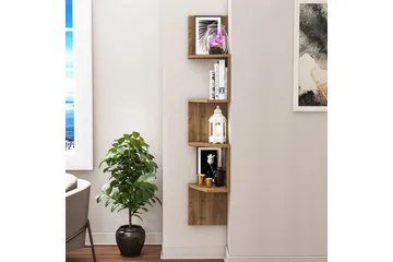 Achnas Vegghylle 30x30 cm 4 Hyller - Mørkebrun - Oppbevaring - Hyller - Vegghylle