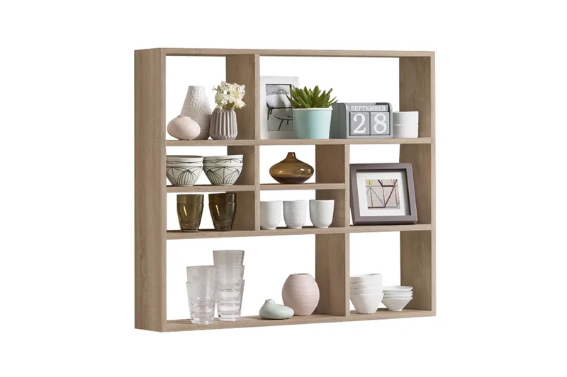 Eik Amarant Vegghylle 90 cm