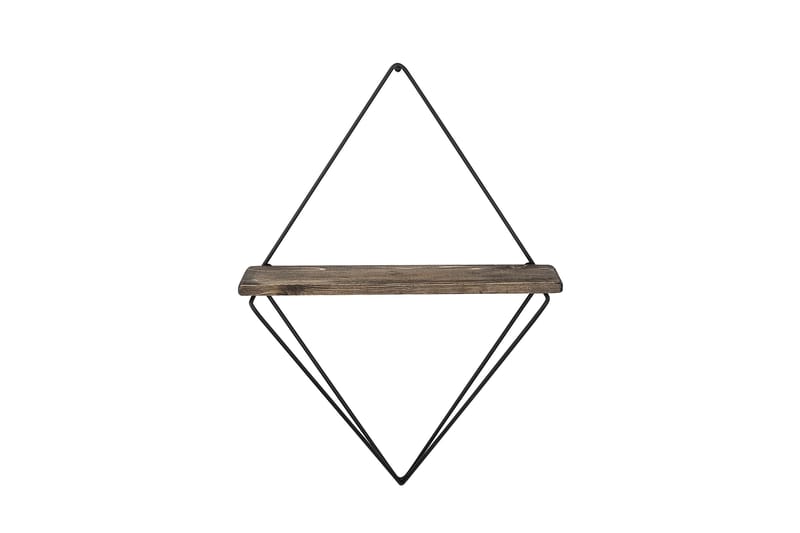 Amstelveen Vegghylle 15x27 cm - Svart / Valnøtt - Oppbevaring - Hyller - Vegghylle