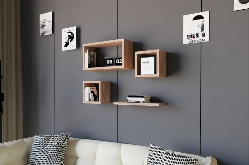 Andifli Vegghylle 40x44 cm - Grønn - Oppbevaring - Hyller - Vegghylle