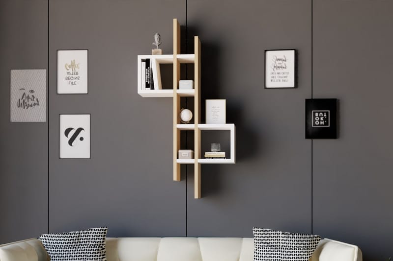 Andifli Vegghylle 53,8x108 cm - Blå - Oppbevaring - Hyller - Vegghylle