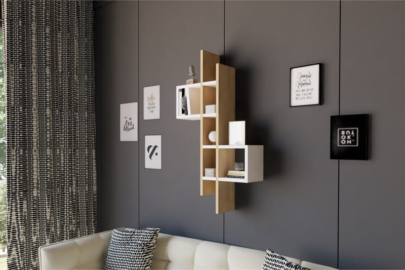 Andifli Vegghylle 53,8x108 cm - Blå - Oppbevaring - Hyller - Vegghylle