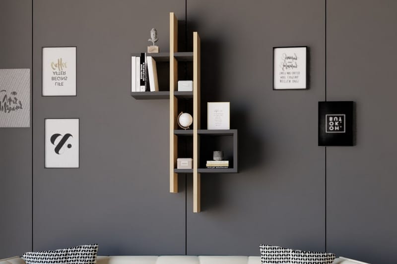 Andifli Vegghylle 53,8x108 cm - Blå - Oppbevaring - Hyller - Vegghylle