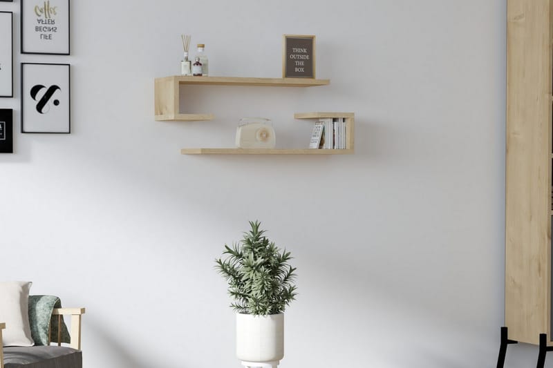 Andifli Vegghylle 60x15 cm - Grønn - Oppbevaring - Hyller - Vegghylle