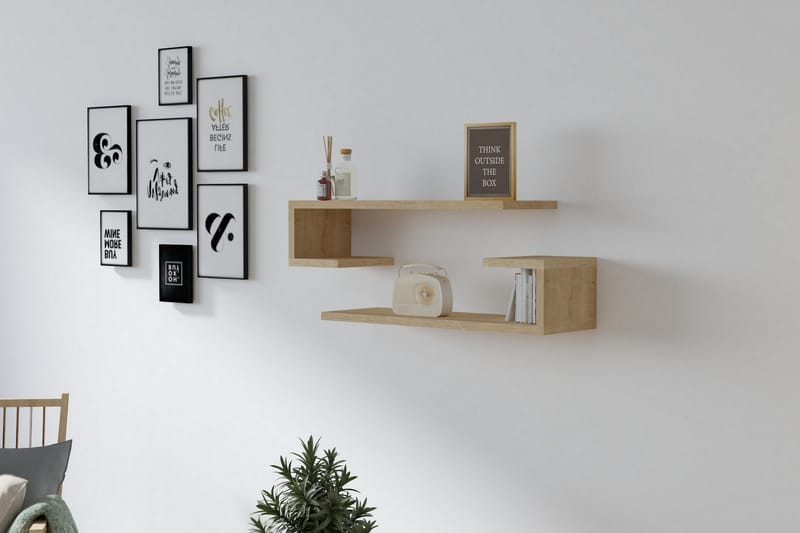 Andifli Vegghylle 60x15 cm - Grønn - Oppbevaring - Hyller - Vegghylle