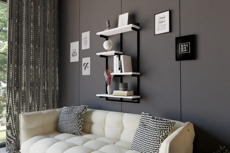 Andifli Vegghylle 70x120 cm - Hvit - Oppbevaring - Hyller - Vegghylle