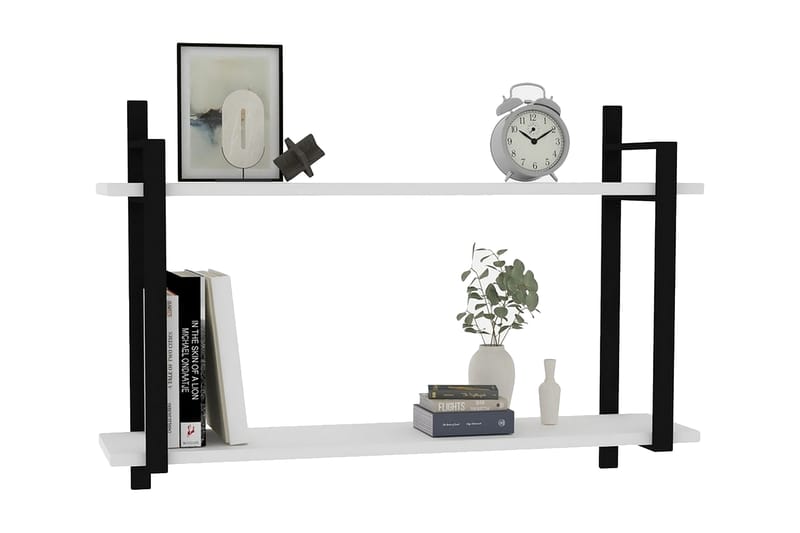 Andifli Vegghylle 90x60 cm - Hvit - Oppbevaring - Hyller - Vegghylle