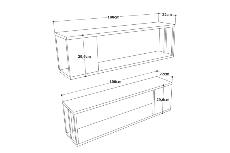 Aobrey Vegghylle 22x100 cm - Natur - Vegghylle