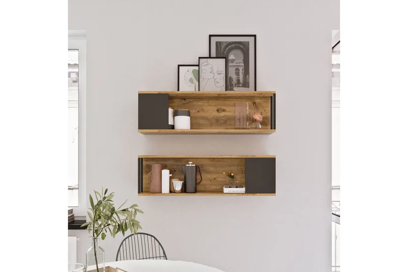 Aobrey Vegghylle 22x100 cm - Natur - Oppbevaring - Hyller - Vegghylle