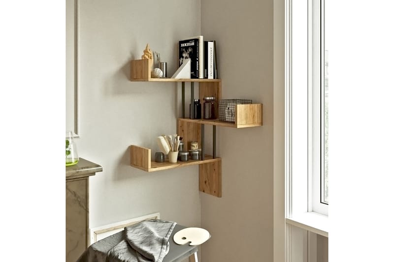 Aobrey Vegghylle 60x60 cm - Natur - Oppbevaring - Hyller - Vegghylle