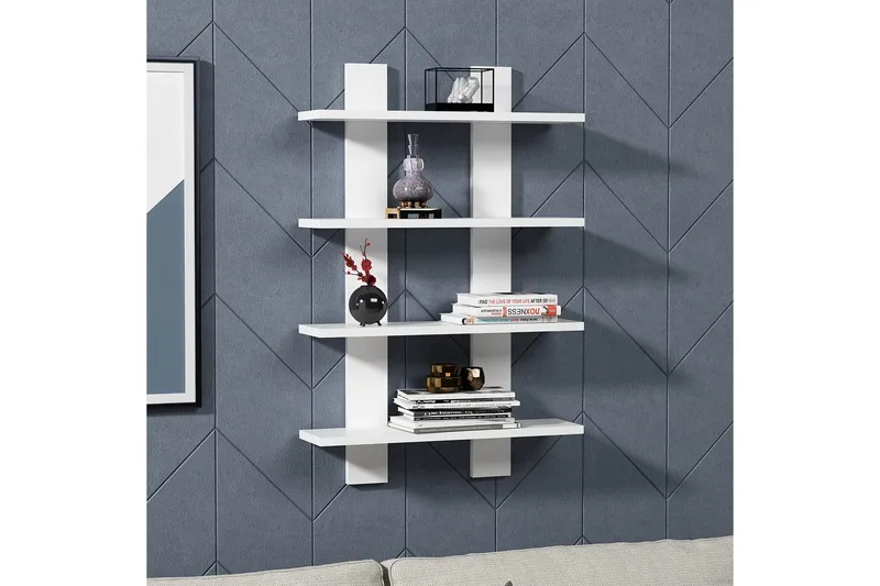 Aposonga Vegghylle 60x16 cm, Hvit