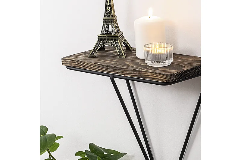 Arsenal Vegghylle 15x27 cm - Svart / Valnøtt - Oppbevaring - Hyller - Vegghylle