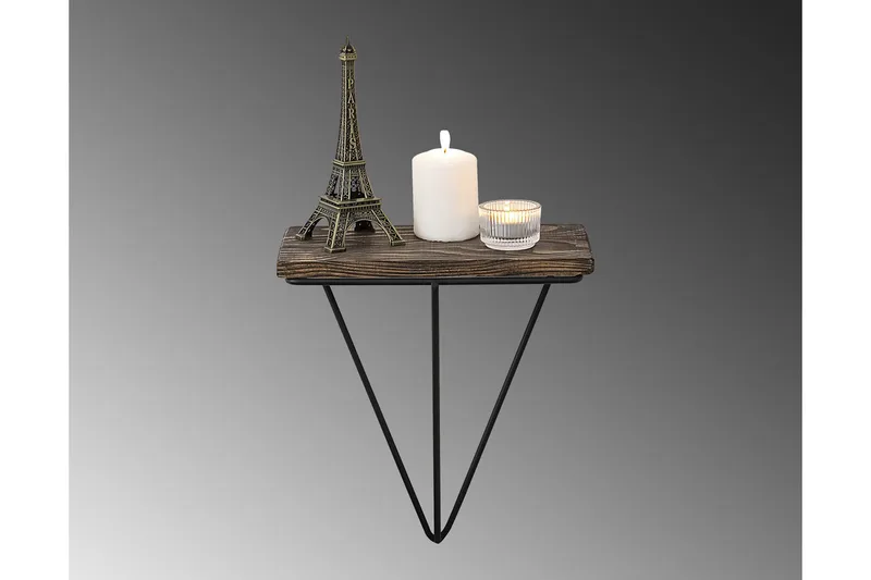 Arsenal Vegghylle 15x27 cm - Svart / Valnøtt - Oppbevaring - Hyller - Vegghylle