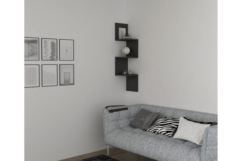 Baghana Vegghylle 25x25 cm - Antrasitt - Oppbevaring - Hyller - Vegghylle