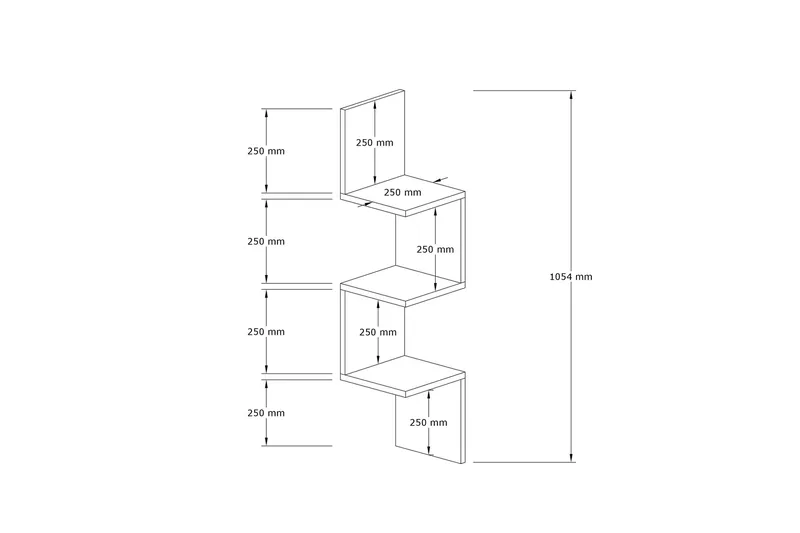 Baghana Vegghylle 25x25 cm - Blå - Oppbevaring - Hyller - Vegghylle