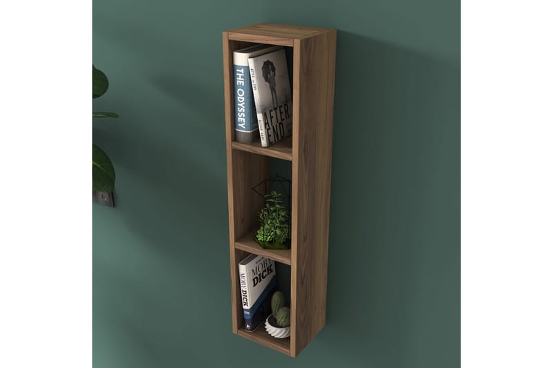 Bennerto Vegghylle 19x22 cm - Valnøtt - Oppbevaring - Hyller - Vegghylle