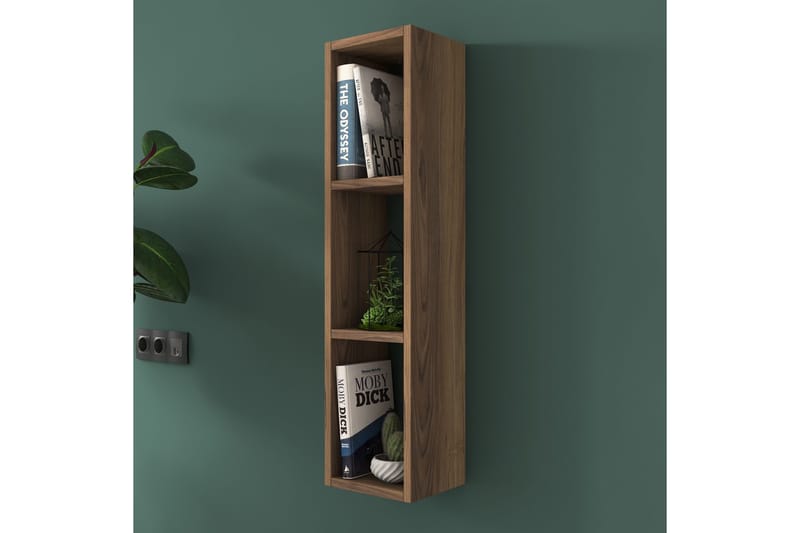 Bennerto Vegghylle 19x22 cm - Valnøtt - Oppbevaring - Hyller - Vegghylle