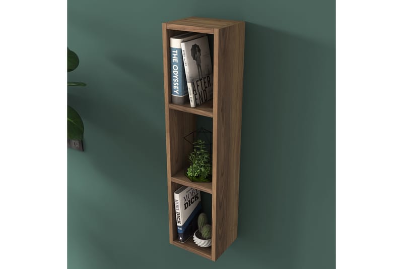 Bennerto Vegghylle 19x22 cm - Valnøtt - Oppbevaring - Hyller - Vegghylle