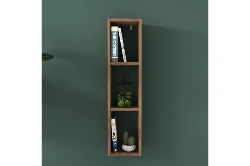 Bennerto Vegghylle 19x22 cm - Valnøtt - Oppbevaring - Hyller - Vegghylle