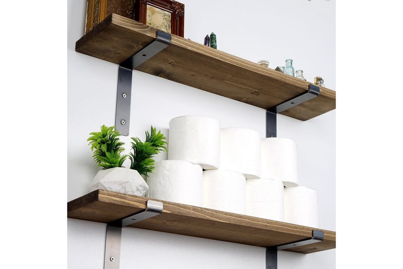 Bogel Vegghylle 60 cm - Svart / Valnøtt - Oppbevaring - Hyller - Vegghylle