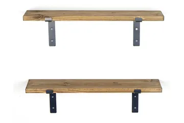 Bogel Vegghylle 60 cm - Svart / Valnøtt - Oppbevaring - Hyller - Vegghylle