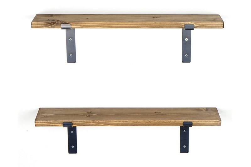 Bogel Vegghylle 60 cm - Svart / Valnøtt - Oppbevaring - Hyller - Vegghylle