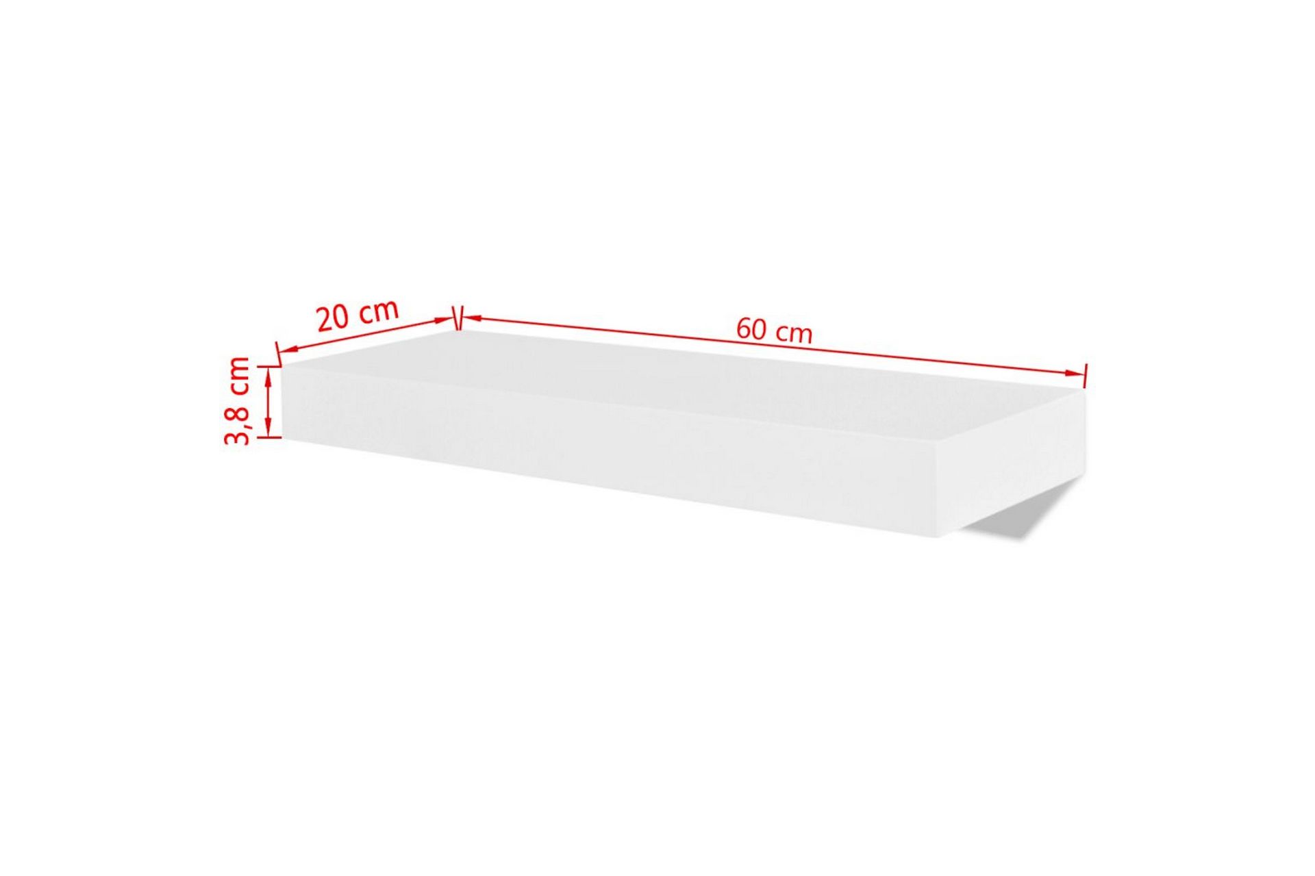 Bokhyller hvit MDF 2 stk - Hvit - Oppbevaring - Hyller - Vegghylle