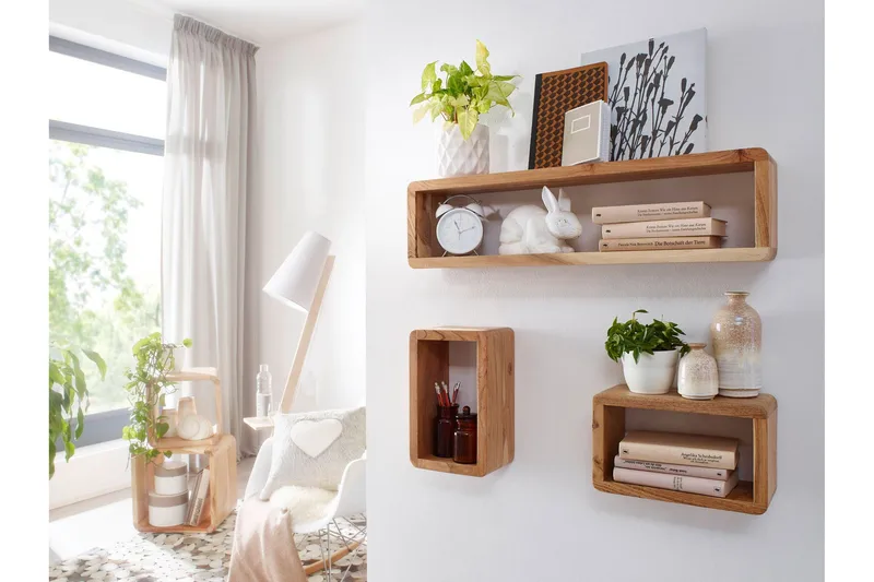 Brinius Vegghylle 3-pk - Brun - Oppbevaring - Hyller - Vegghylle
