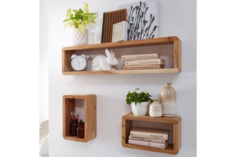 Brinius Vegghylle 3-pk - Brun - Oppbevaring - Hyller - Vegghylle