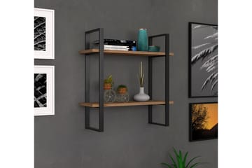 Budanello Vegghylle 70x22 cm 2 Hyller - Brun - Oppbevaring - Hyller - Vegghylle