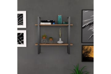 Budanello Vegghylle 70x22 cm 2 Hyller - Brun - Oppbevaring - Hyller - Vegghylle
