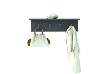 Casden Vegghylle 15 cm - Antrasitt - Oppbevaring - Klesoppbevaring - Stumtjener - Knagger