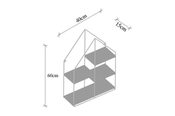 Catesbaei Vegghylle 60x15 cm 4 Hyller - Oppbevaring - Hyller - Vegghylle